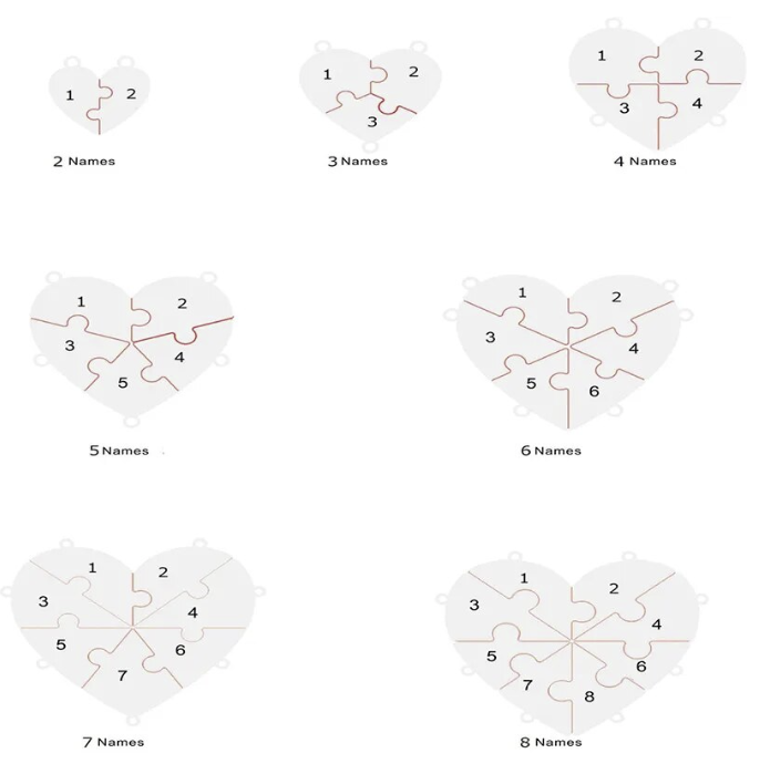 Custom Engraved Names Heart Necklace